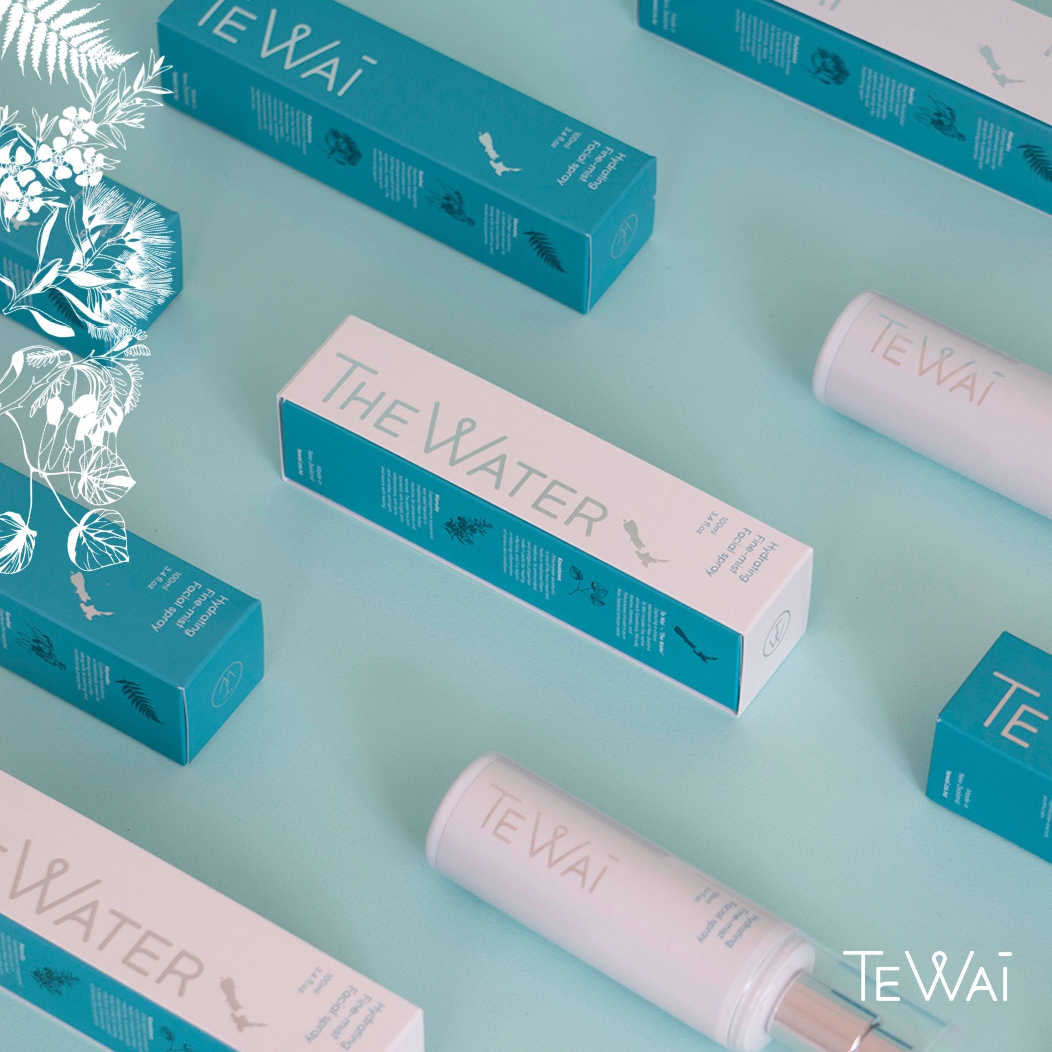 Te Wai ~ ‘The Water’ captures a unique expression of New Zealand. Featuring five native botanicals Kawakawa, Manuka, Kowhai, Mamaku, and Pohutukawa infused in pure New Zealand water.  This hydration rich, skin nourishing mist refreshes tired-looking skin 